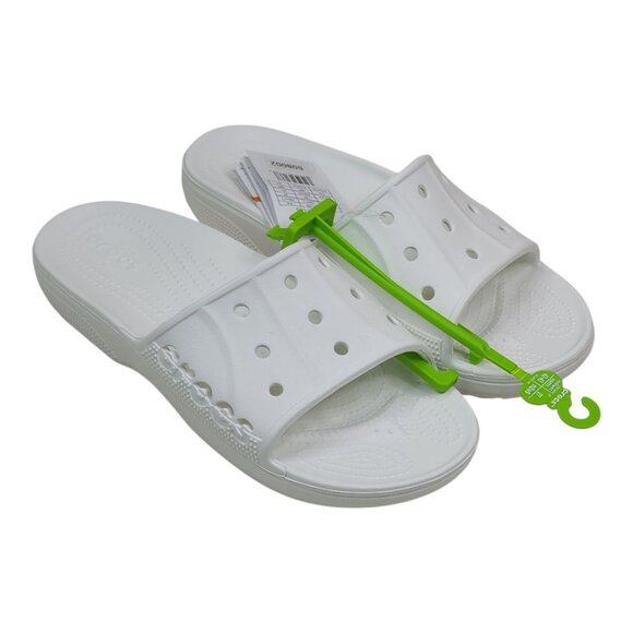 Crocs Baya II Slide Sandals White M9 W11 Lightweight Slip-Resistant Shower Shoes - Picture 10 of 10